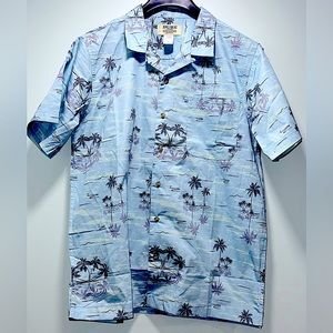 Duke Haband short sleeve shirt with palm tree pattern size medium